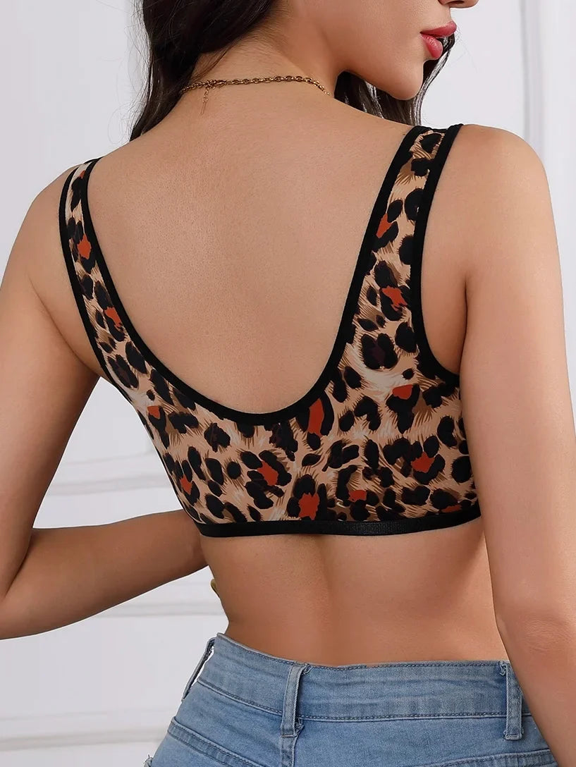 Summer Wireless Women's Bra Solid Unlined Underwear Front-Clasp Push up Bra Comfort Unpadded Bras by Ladyez
