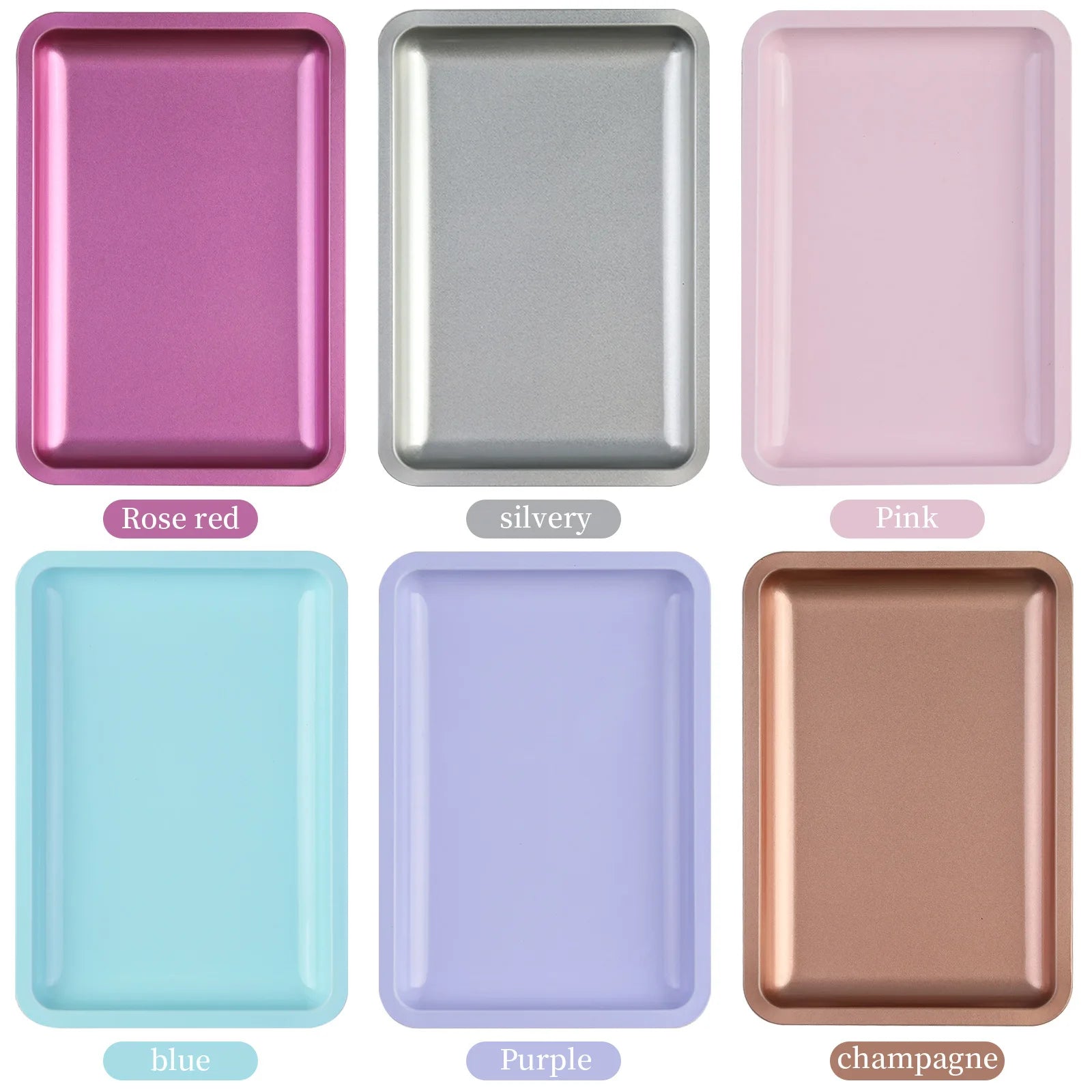 1PC Square Stainless Steel Cosmetic Storage Tray Nail Art Manicure Plate Tweezers Clippers Pens Container False Nails Dish Tools by AliExpress