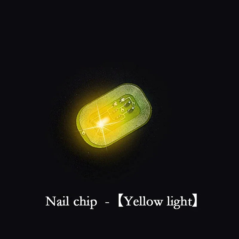 5pcs NFC Flash Nail Sticker LED Bare Chip Intelligent Luminous Nail Lamp Glow in the Dark Nail Stickers Enhancement Manicure by FLIPSTYLEZLLC