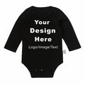 DIY YOUR Deisng Newborn Customization Bodysuit Long Sleeve & Short Sleeve Jumpsuit Simple CUSTOM TEXT Baby Romper by FLIPSTYLEZLLC