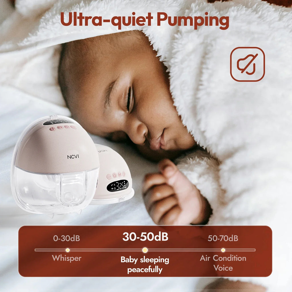NCVI Electric Breast Pump,Hands-Free for Breastfeeding Pump, Ultra-Quiet Portable Wireless Pump, 3 Flange Sizes(19/21/24mm) by FLIPSTYLEZLLC