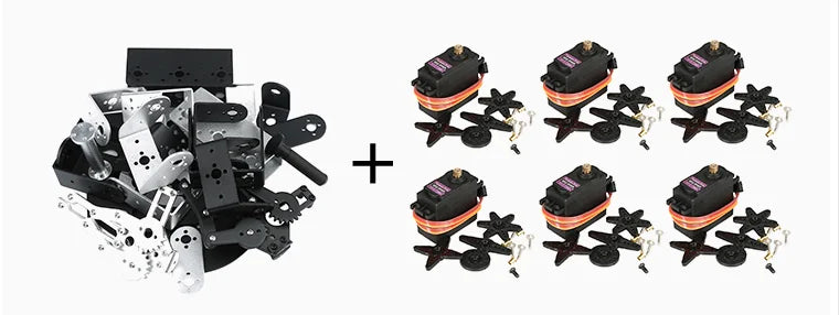 Upgraded 6dof Robotic Arm Multi DOF Robot Manipulator Gripper with 6pcs Mg996r Servos Steering Gear Grabbing Maker Education by FLIPSTYLEZLLC