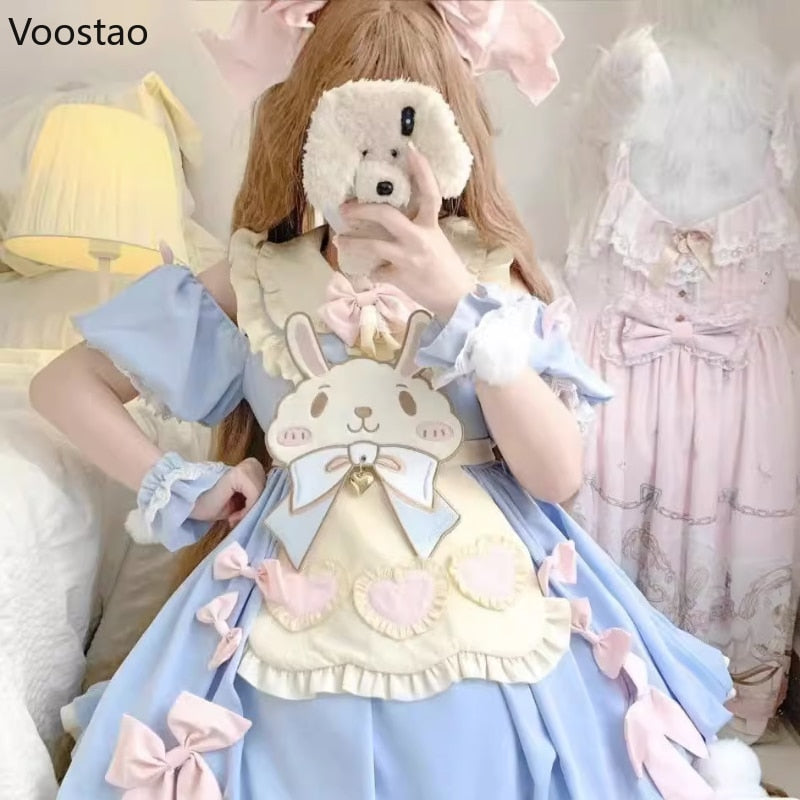 Sweet Lolita Bunny Party Dress by Kore Kawaii