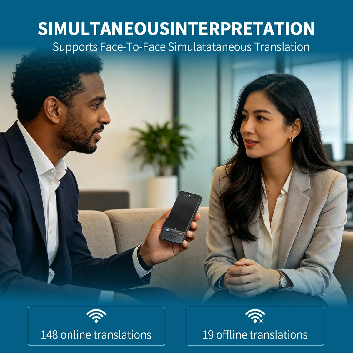 Language Translator Device AI Translation Support ChatGPT 138 Languages Translation Two Way Real Time Voice Translation by FLIPSTYLEZLLC