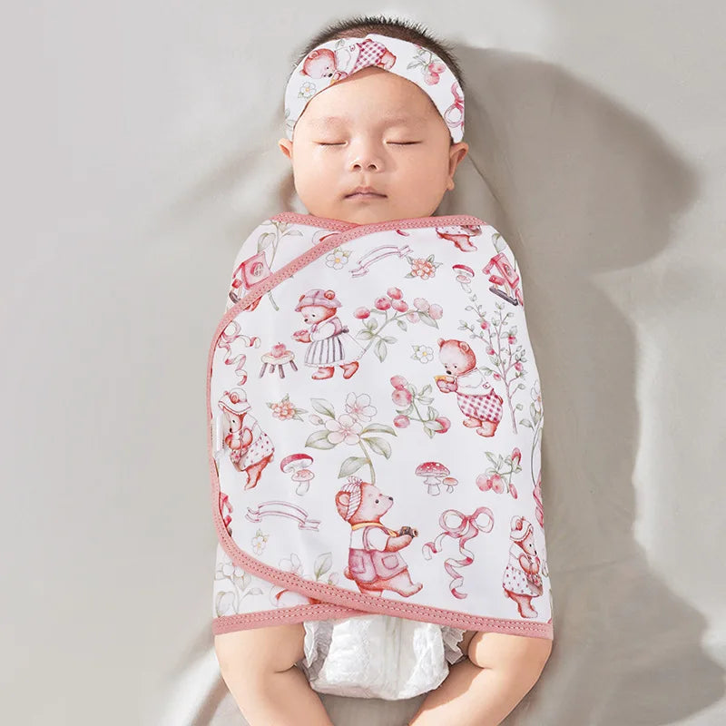 Cotton Baby Swaddle Anti-shock Sleeping Blanket Summer Thin Swaddling Wrap for Newborn Baby Sleeping Bag Bedding Items by FLIPSTYLEZLLC
