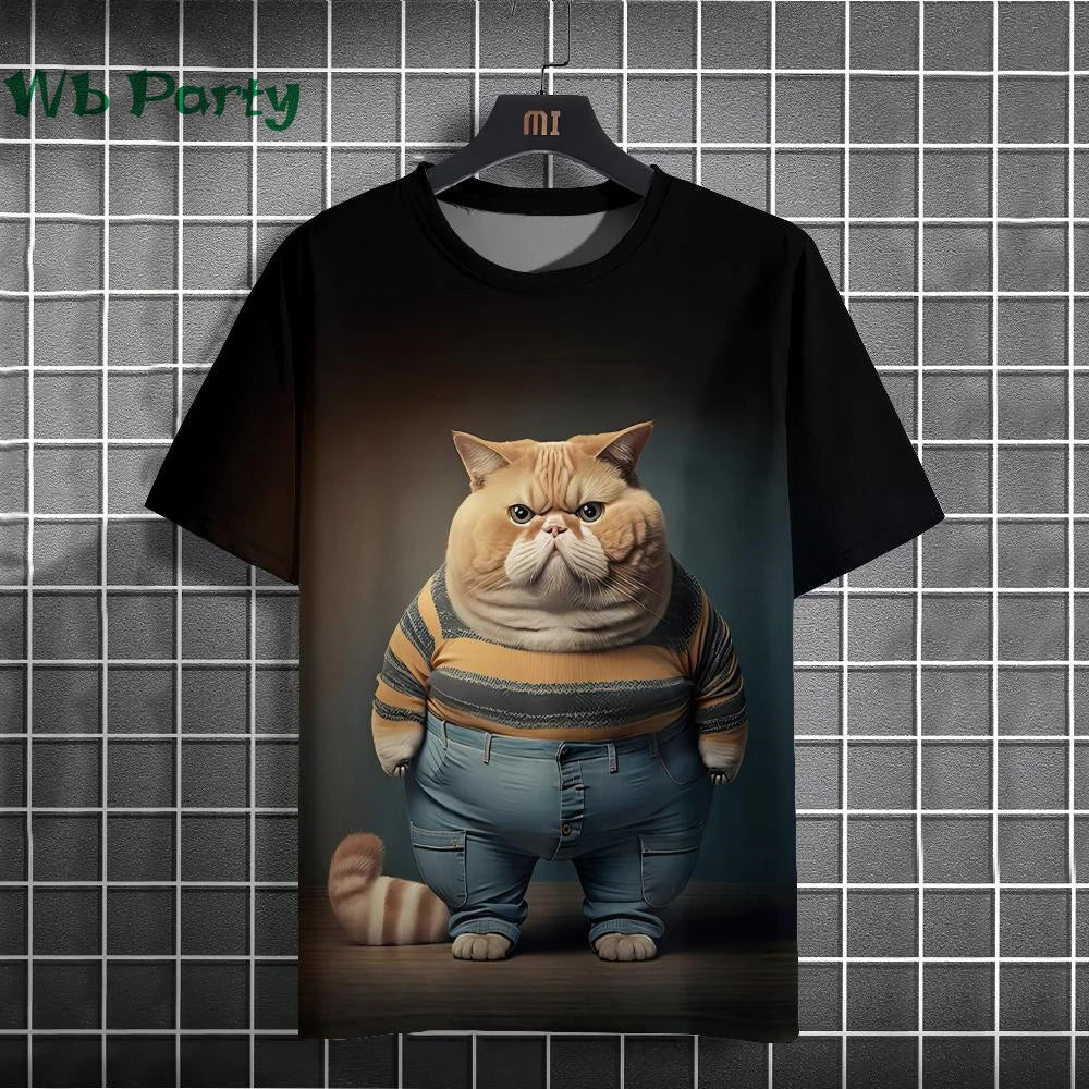 Cat Print shirts - Y2K Graphic T-Shirt by FitiqueFit