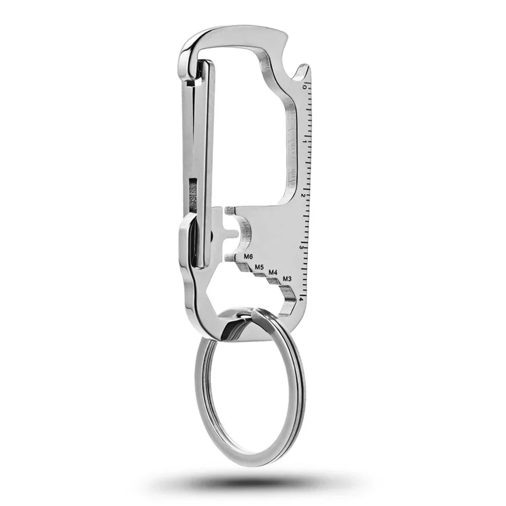 Stainless Steel Personalized Keychains Multifunctional Custom Lettering Keyrings Wrench Tool Bottle Opener Key Chain Ring K421 by FLIPSTYLEZLLC