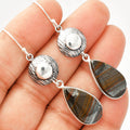 Natural Iron Tiger Eye Earrings E-1077 SDE84291 by DESIRE GEM