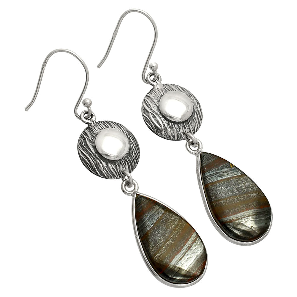 Natural Iron Tiger Eye Earrings E-1077 SDE84291 by DESIRE GEM