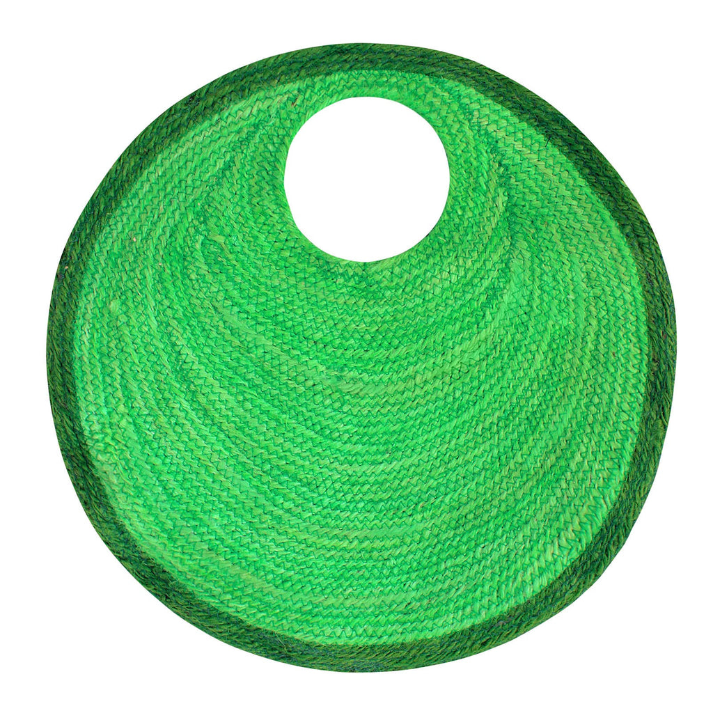 The Solo Avocado Jute Bag In Green by BrunnaCo