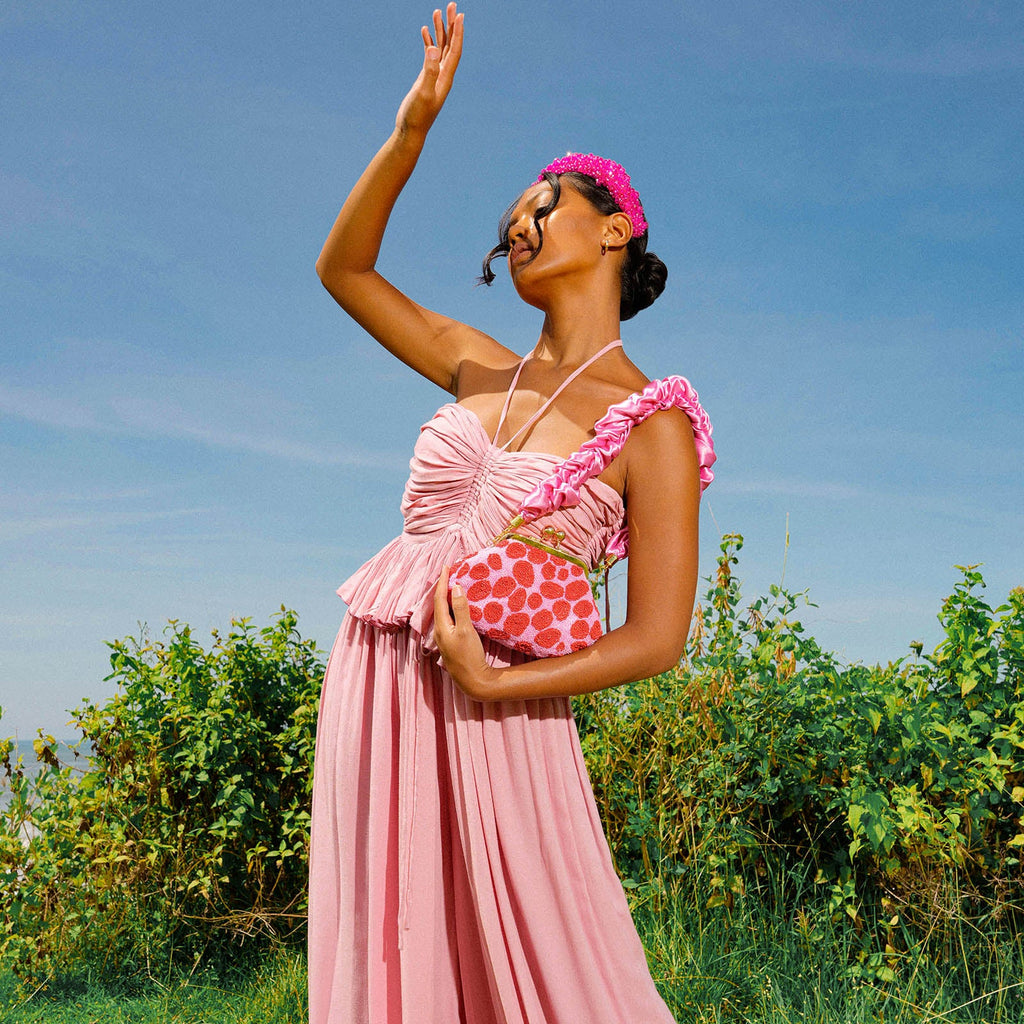 SRI Bamboo Palazzo Jumpsuit in Blush Pink by BrunnaCo