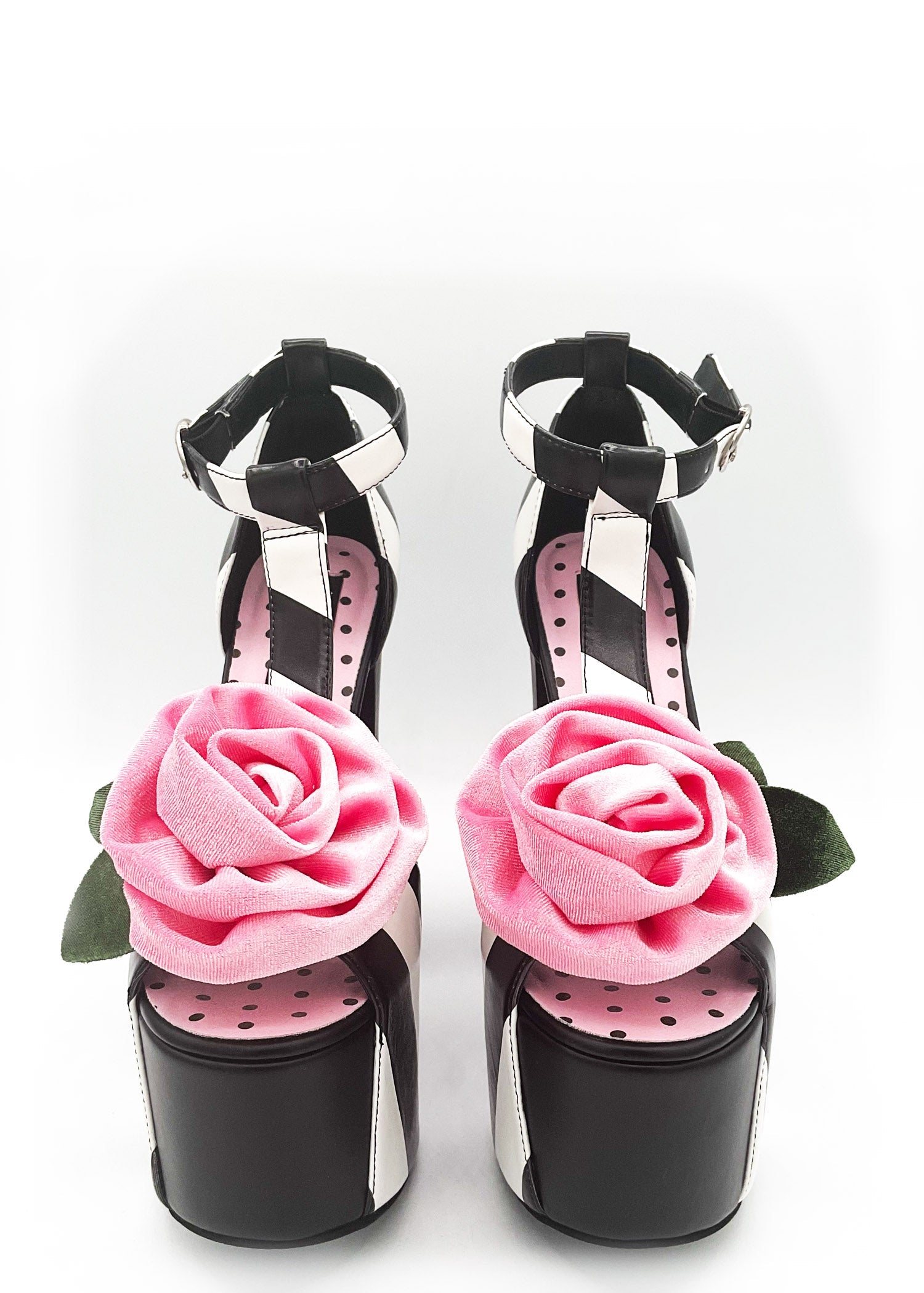 Rosie Striped Peep Toe Platform by Charla Tedrick