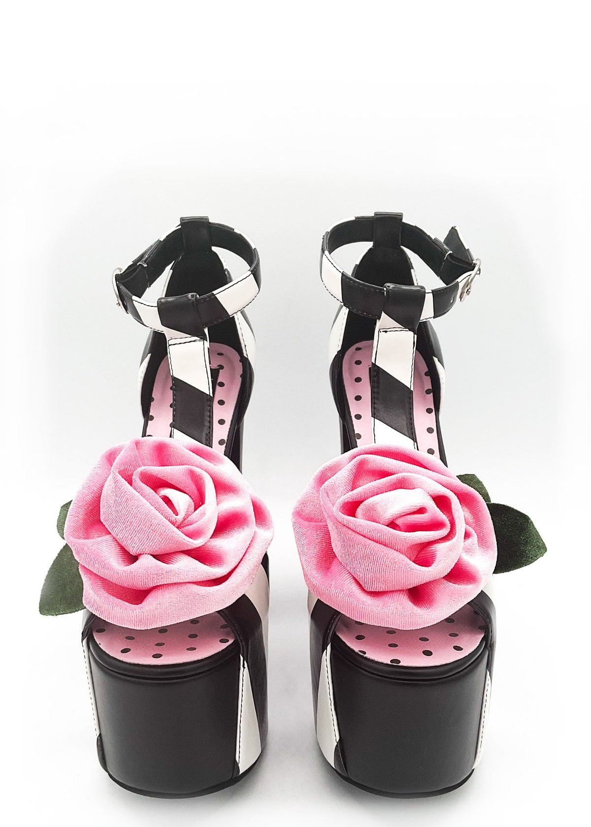 Rosie Striped Peep Toe Platform by Charla Tedrick
