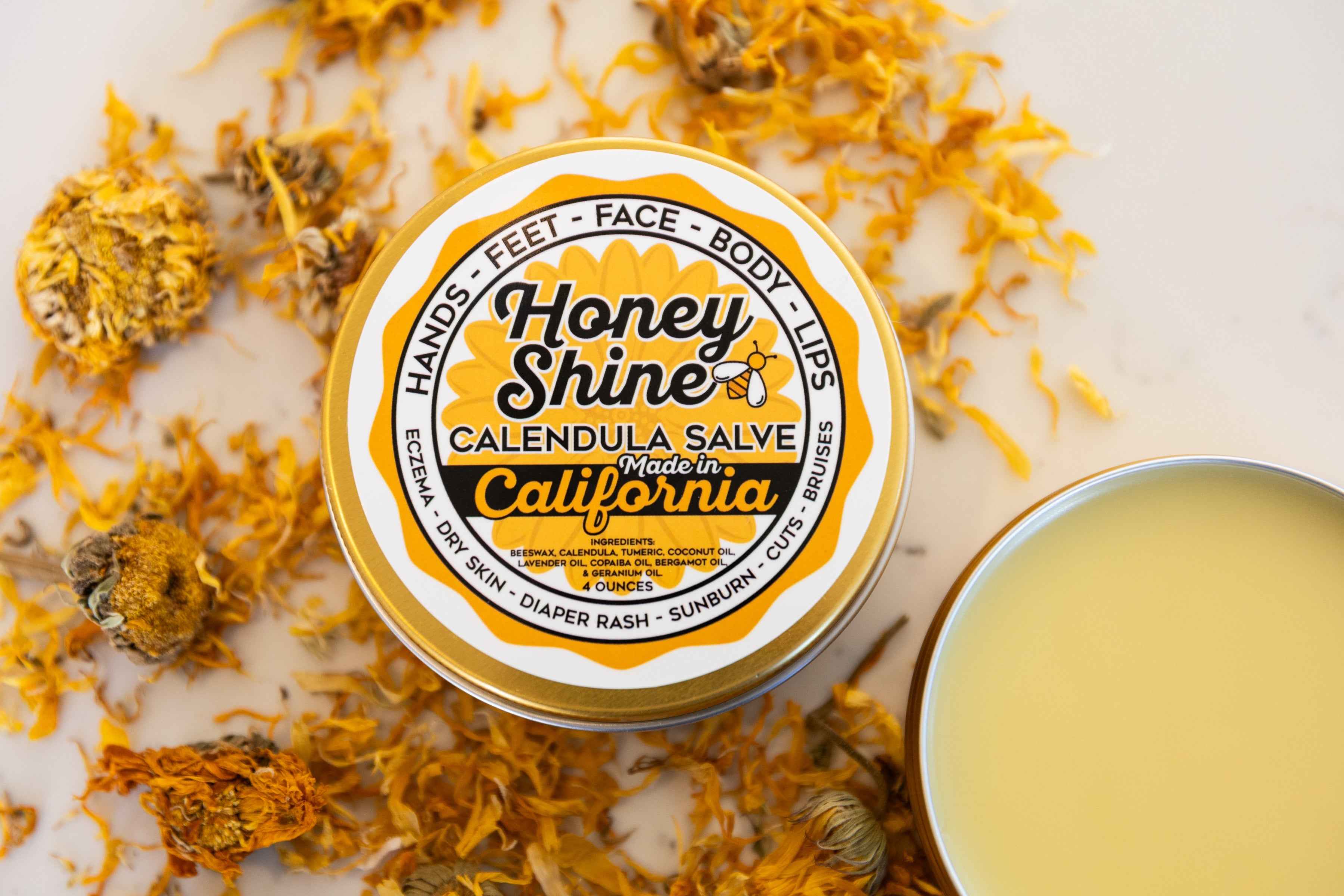 Honeyshine Calendula Salve — Natural Eczema & Dry Skin Relief by Danielle Rae Calendula Co