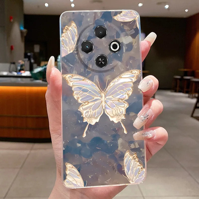 For Tecno Spark 30C Case kl5 kl5n Aesthetic Butterfly Flower Clear Soft Silicone Back Cover Techno Spark 30C Phone Case k15 k15n by FLIPSTYLEZLLC