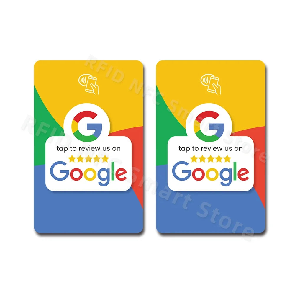 NFC Station table Tag 13.56Mhz programmable Compatible Google Review Card NFC Reviews display bending Card Acrylic Table Sticker by FLIPSTYLEZLLC