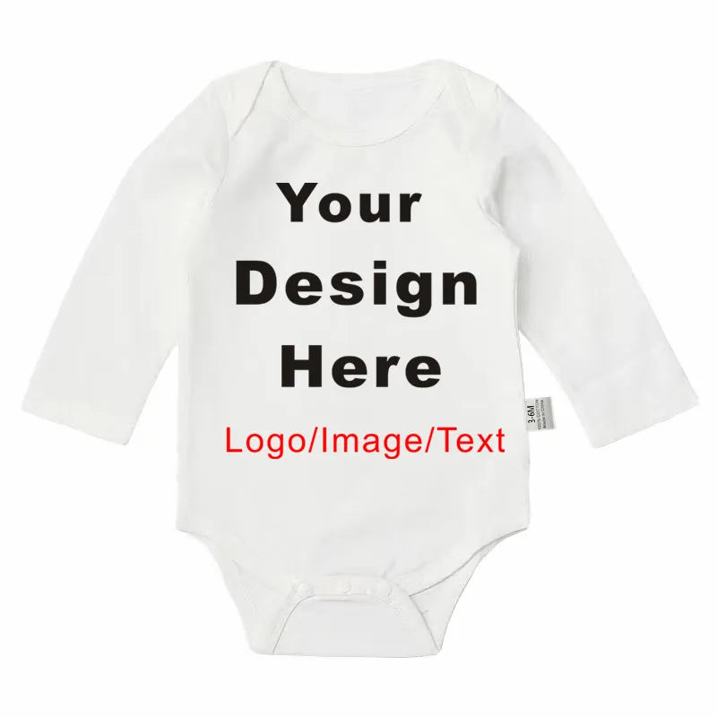 DIY YOUR Deisng Newborn Customization Bodysuit Long Sleeve & Short Sleeve Jumpsuit Simple CUSTOM TEXT Baby Romper by FLIPSTYLEZLLC