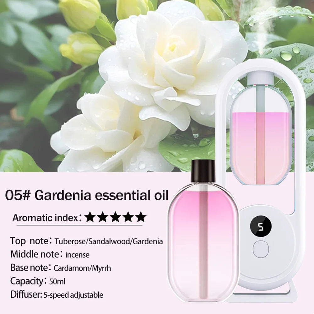 Rechargeable portable aroma diffuser Essential Oil Aromatherapy machine Timed air freshener to remove odors 5 modes timed spray by FLIPSTYLEZLLC