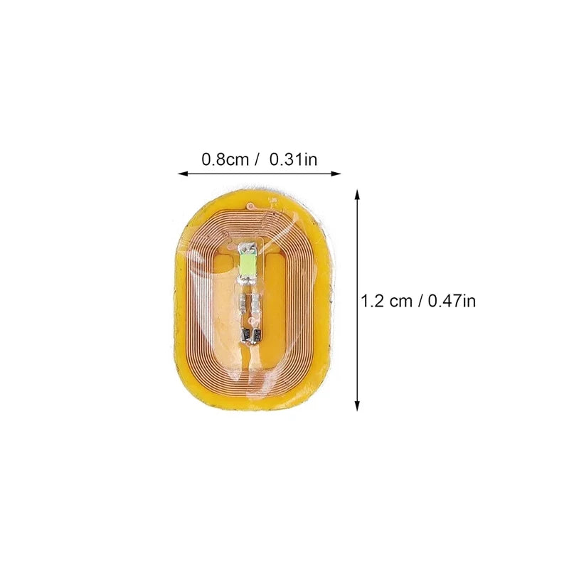 5pcs NFC Flash Nail Sticker LED Bare Chip Intelligent Luminous Nail Lamp Glow in the Dark Nail Stickers Enhancement Manicure by FLIPSTYLEZLLC