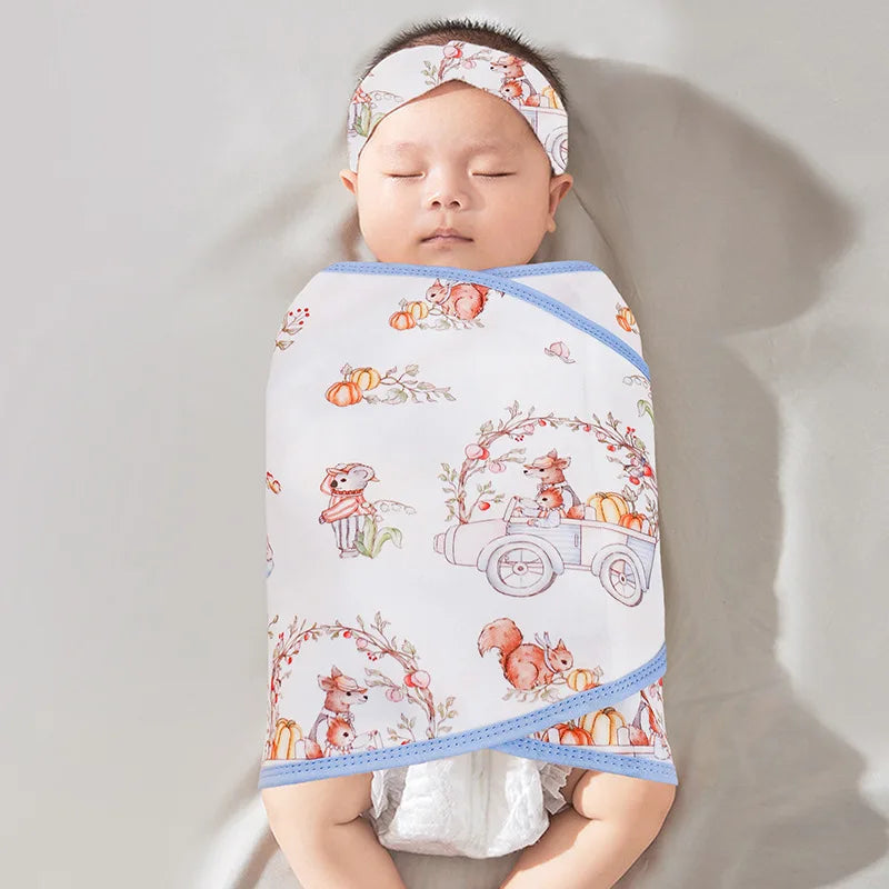 Cotton Baby Swaddle Anti-shock Sleeping Blanket Summer Thin Swaddling Wrap for Newborn Baby Sleeping Bag Bedding Items by FLIPSTYLEZLLC