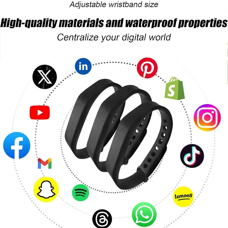 Adjustable Waterproof Silicone NFC NTAG215 RFID Wrist Band Bracelet Wristband by FLIPSTYLEZLLC