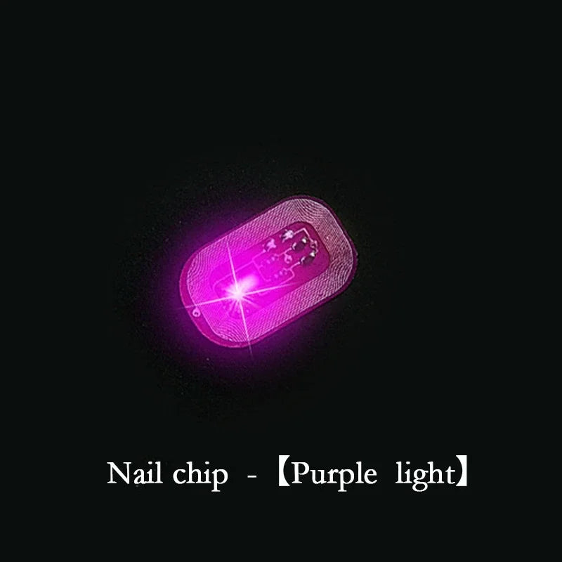 5pcs NFC Flash Nail Sticker LED Bare Chip Intelligent Luminous Nail Lamp Glow in the Dark Nail Stickers Enhancement Manicure by FLIPSTYLEZLLC
