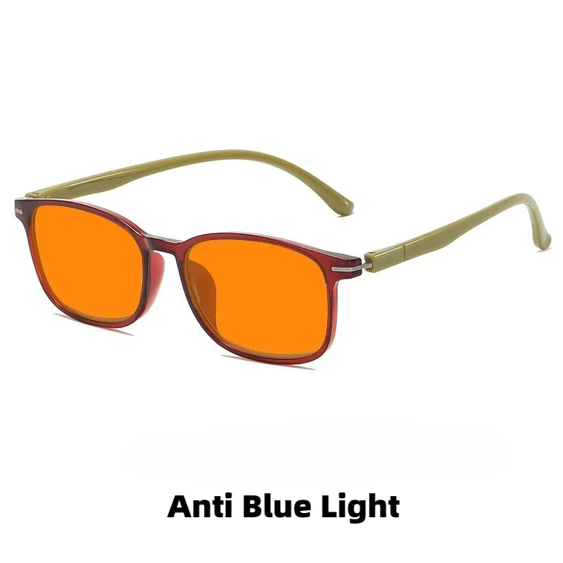 Fashionable Color Blocking Night Vision Blue Light Blocking Glasses Orange or Red Lenses for Computer Gaming Protective Eyewear by FLIPSTYLEZLLC