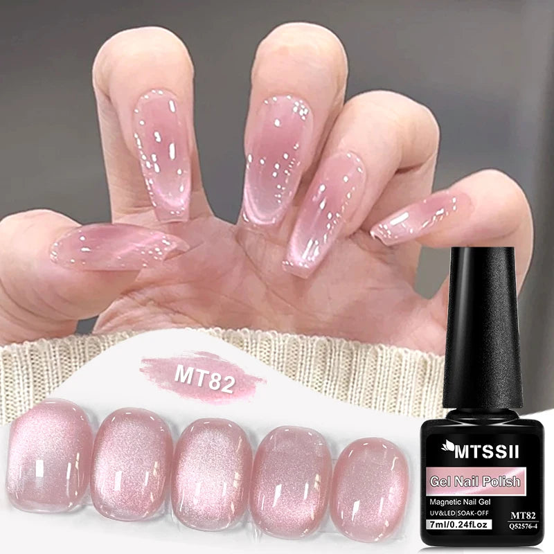 Pink Story Cat Magnetic Gel Nail Polish Nude Pink Gold Light Semi Permanent UV Gel Varnish Soak Off Nail Supplies Manicure DIY by AliExpress