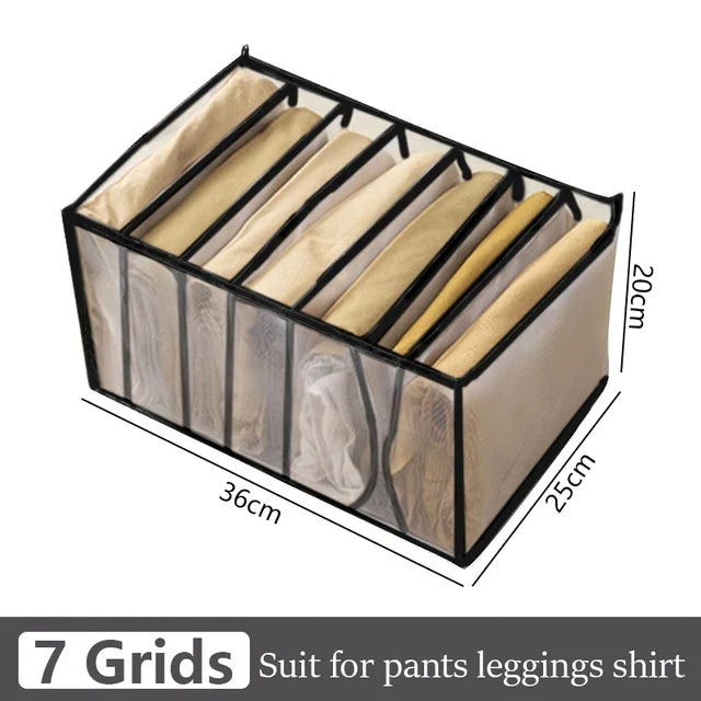 6-Grid Foldable Drawer Divider Underwear Storage Box, Wardrobe Organizer for Bras, Socks & Lingerie, Closet Storage Container by FLIPSTYLEZLLC