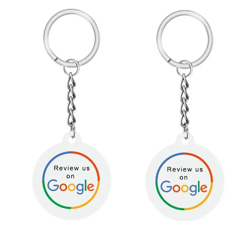 Google Review NFC Epoxy Tag NFC Key Tag Proximity 13.56MHz RFID Keychain for Increase Google Reviews by FLIPSTYLEZLLC