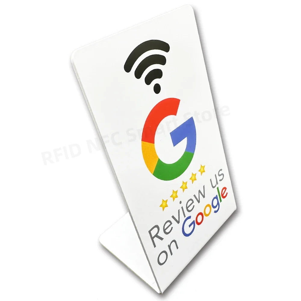 NFC Stand 13.56MHz Programmable Google Reviews NFC Stand Table NT/AG215 504 Bytes Google Review Display NFC Card Reviews Stand by FLIPSTYLEZLLC