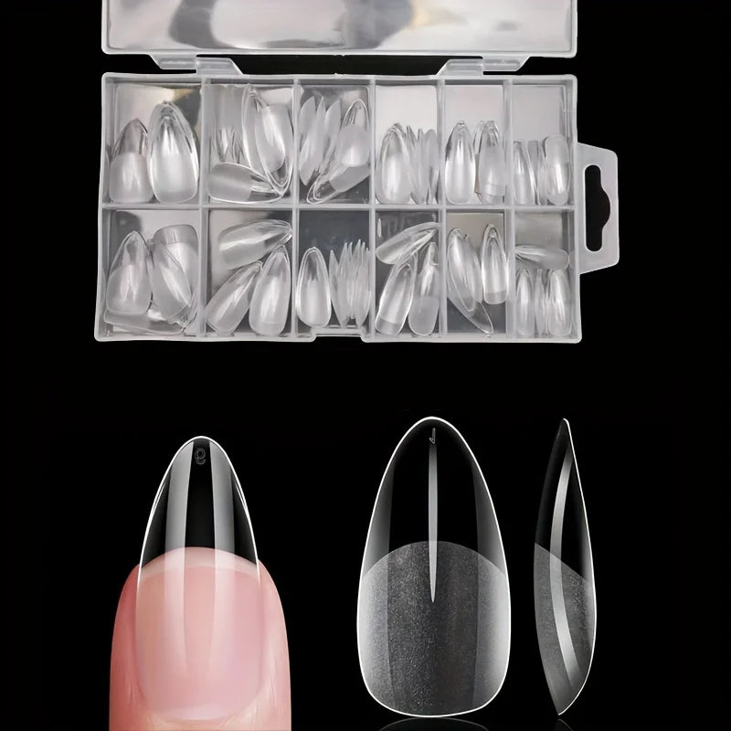 120Pcs Full Cover Press On Nail Tips Stiletto Almond Square Coffin French False Fake Soak Off Gel Nail Extension Tips Capsule by AliExpress