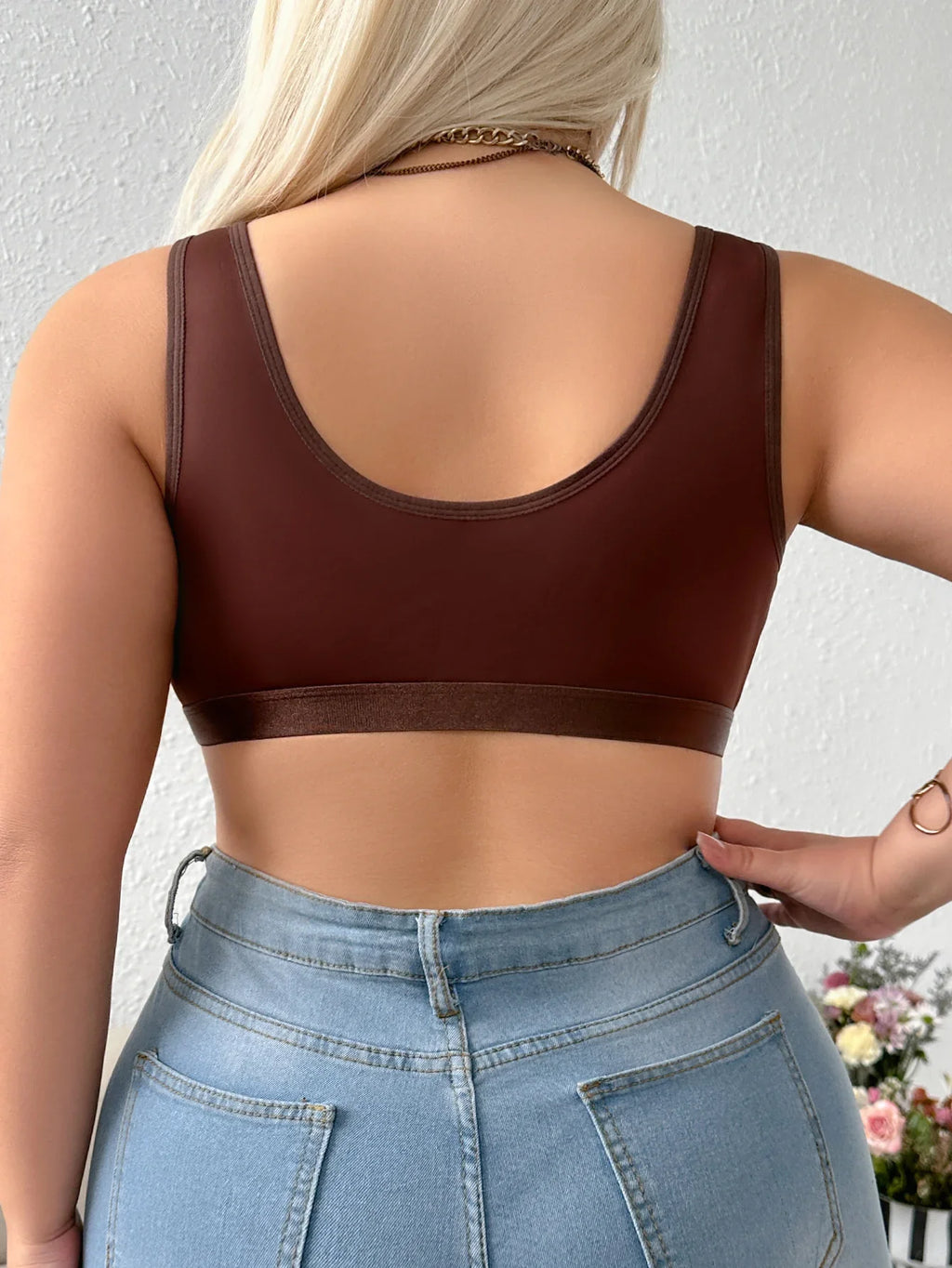 Everyday front closure Women's Plus size Brassiere Thin Cup Push up Wireless Bralette Comfort underwear Lingerie Bra by Ladyez