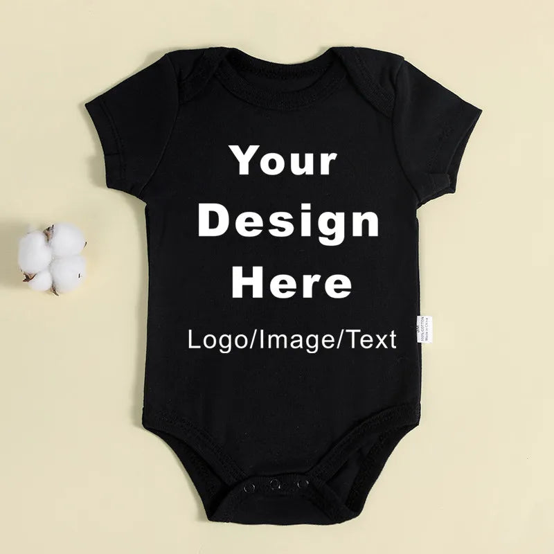 DIY YOUR Deisng Newborn Customization Bodysuit Long Sleeve & Short Sleeve Jumpsuit Simple CUSTOM TEXT Baby Romper by FLIPSTYLEZLLC