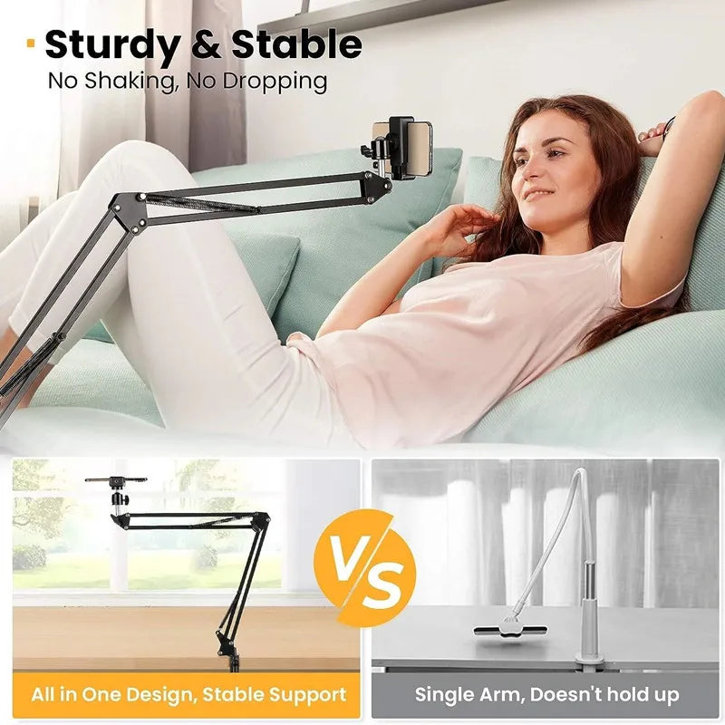 2025 NEW Flexible Arm Tripod For Phone Stand Table Folded Anchor 360° Rotation Online Desktop Laptop Video Live Shot Photography by Noventix