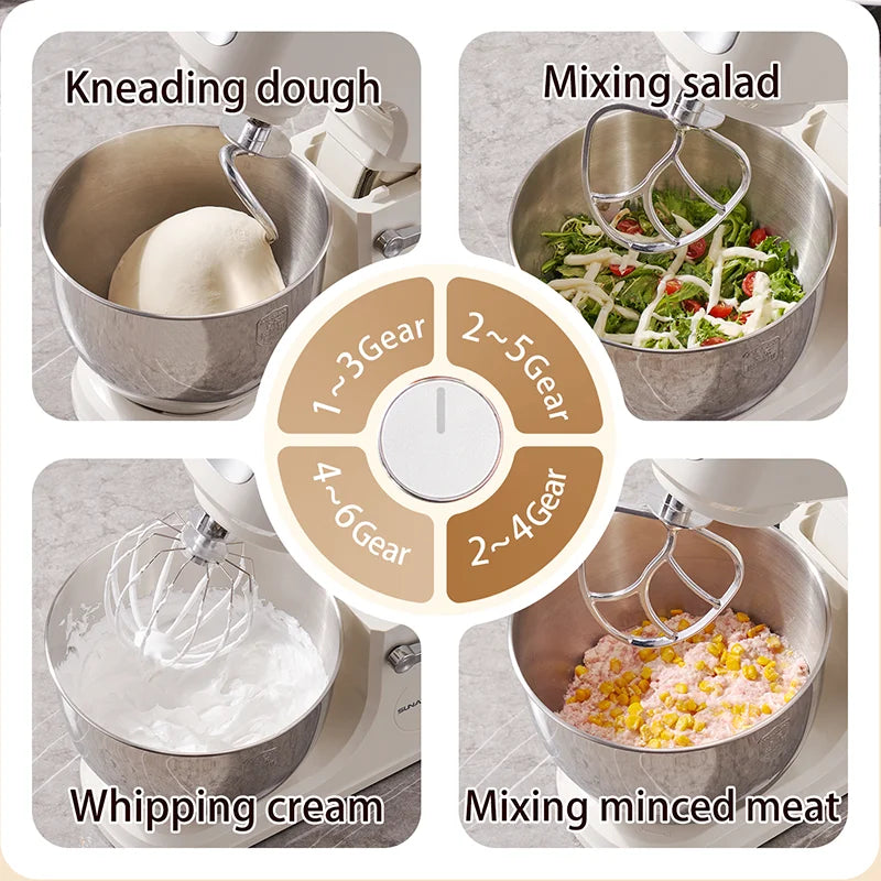 SUNATUR 8L Stand Mixer 2000W,Stainless Steel Bowl,6-Speed Dough Kneader&Egg Beater,Timed Fermentatio by FLIPSTYLEZLLC