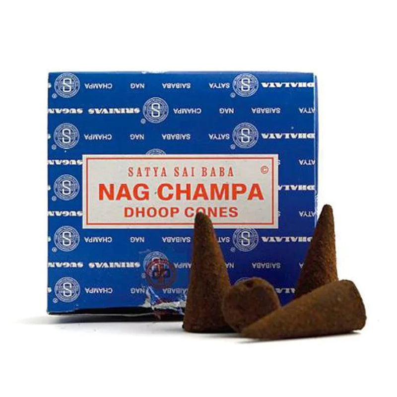 Satya Nag Champa Dhoop Cones | 12pk by Auric Blends