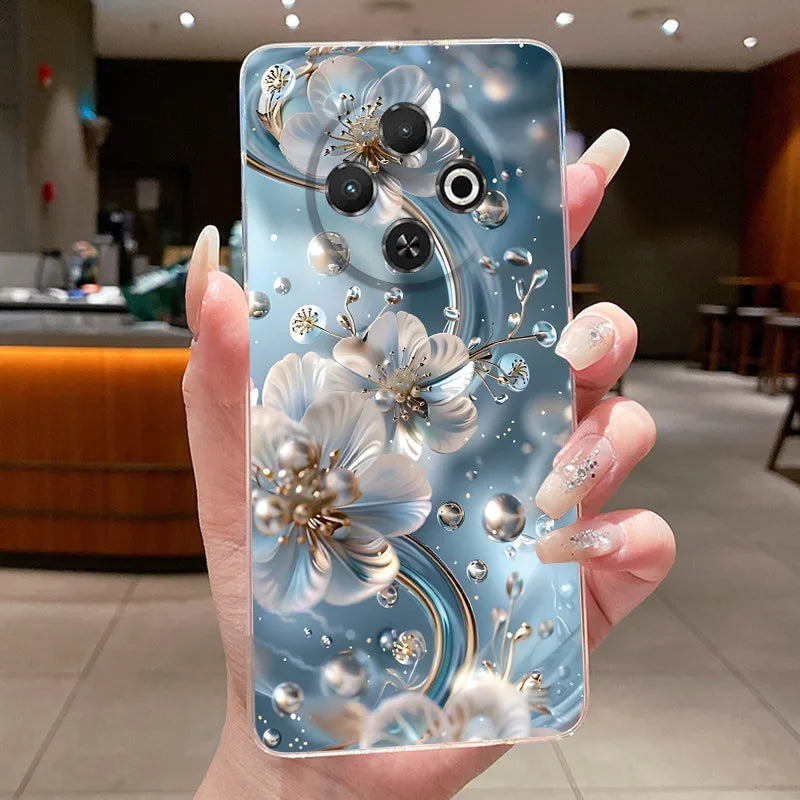 For Tecno Spark 30C Case kl5 kl5n Aesthetic Butterfly Flower Clear Soft Silicone Back Cover Techno Spark 30C Phone Case k15 k15n by FLIPSTYLEZLLC