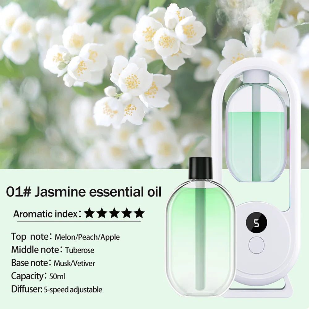 Rechargeable portable aroma diffuser Essential Oil Aromatherapy machine Timed air freshener to remove odors 5 modes timed spray by FLIPSTYLEZLLC