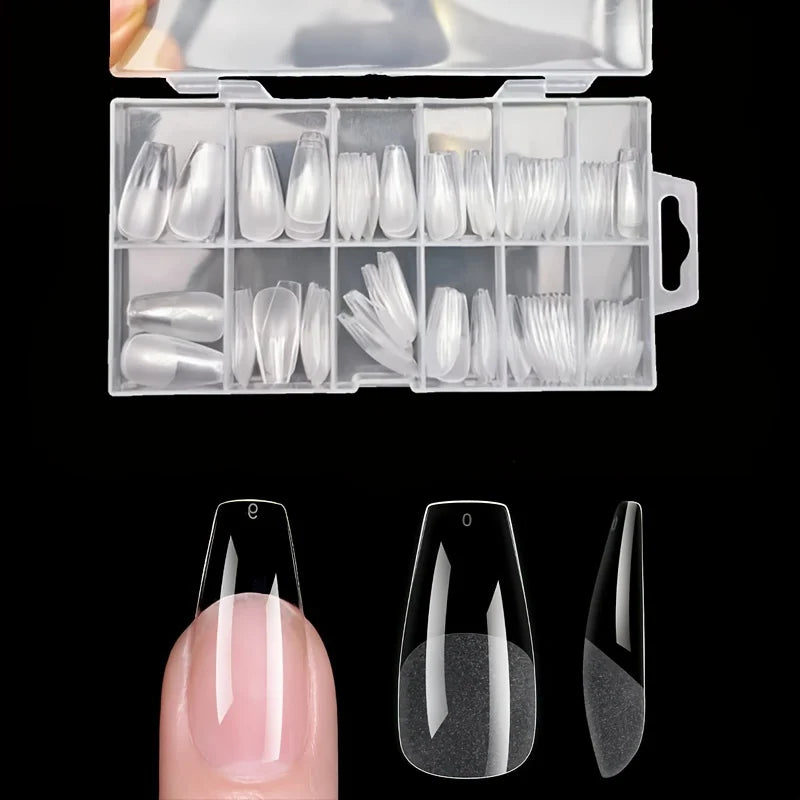 120Pcs Full Cover Press On Nail Tips Stiletto Almond Square Coffin French False Fake Soak Off Gel Nail Extension Tips Capsule by AliExpress