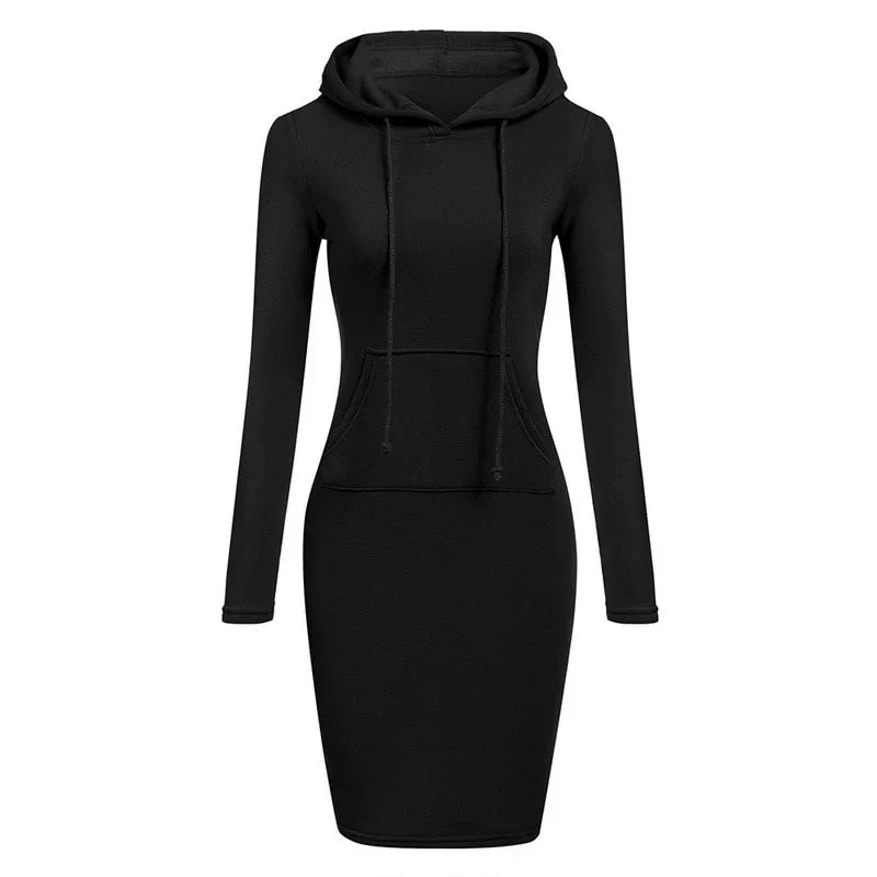 Ladies Dress Autumn Women Hooded Dresses Hoodies Women Sweatshirts Women Hoodies Dress Tops Ladies Clothing by Urban Fashion Icon