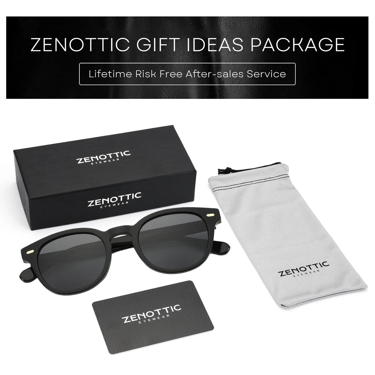 ZENOTTIC Classical High-quality Acetate Polarized Sunglasses Unisex UV400 Protection Shade Retro Round Sun Glasses ZS6211 by FLIPSTYLEZLLC