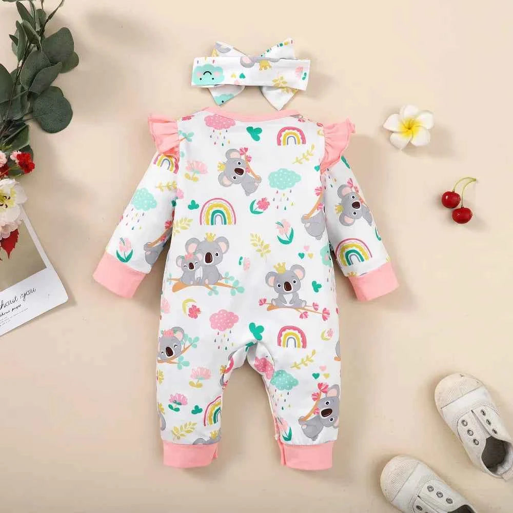 0-12 Months Newborn Baby Girl Clothes Long Sleeves Cute