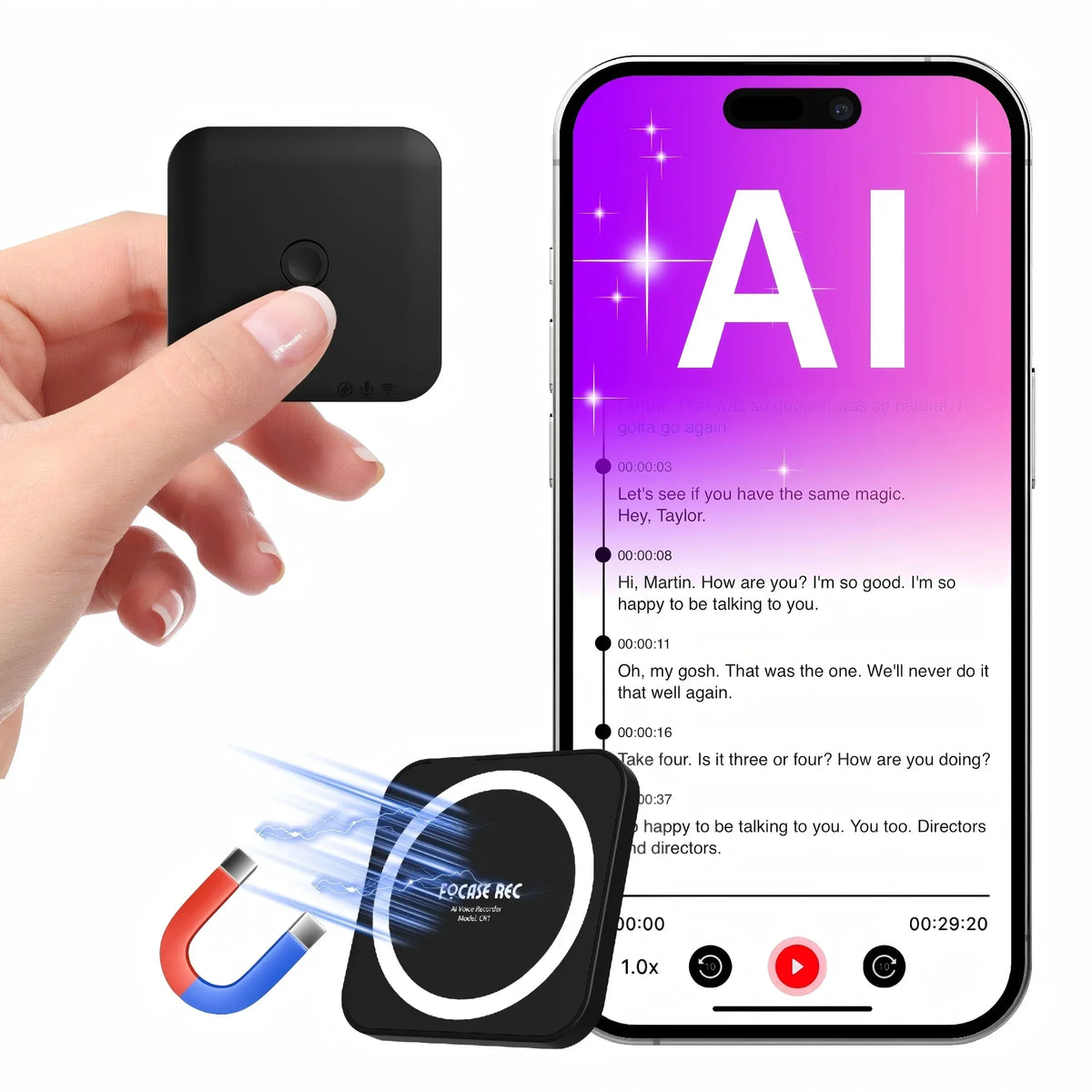 AI Voice Recorder with Auto Transcription Translate Summarize & Mindmap Phone Call Recording for Lectures, Meetings & Interviews by FLIPSTYLEZLLC
