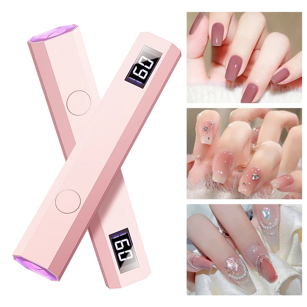 YIKOOLIN Convenient Handheld Nail Dryer Lamp UV/LED Nail Curing All Gel Polish Nail Art Tool Nail Art Convenient Nail Lamp by Aliexpress