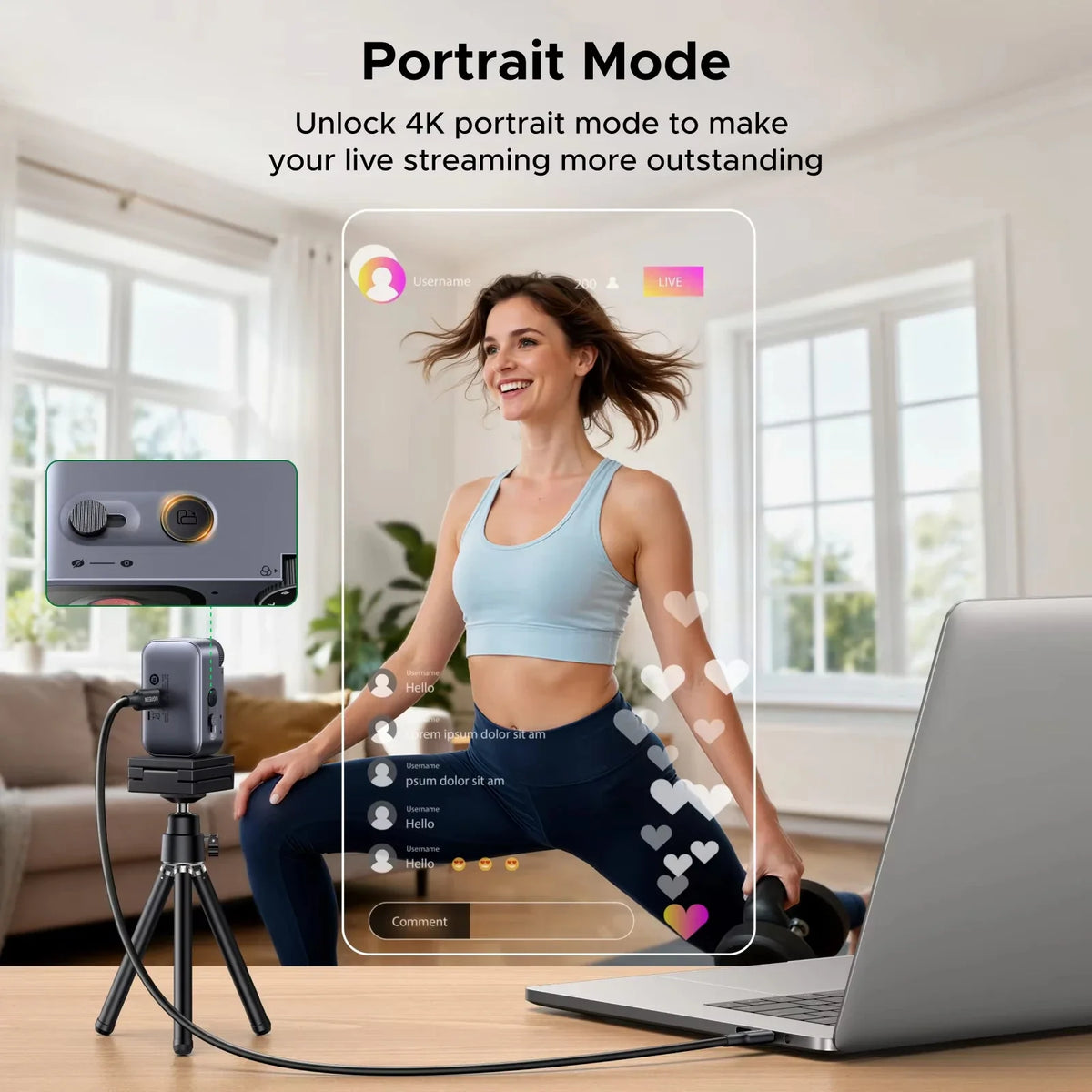 UGREEN FineCam Pro AI Smart PC 4K Webcam Auto Framing PDAF Focu Gesture Control AI Noise-Canceling Mic for Streaming Camera by FLIPSTYLEZLLC
