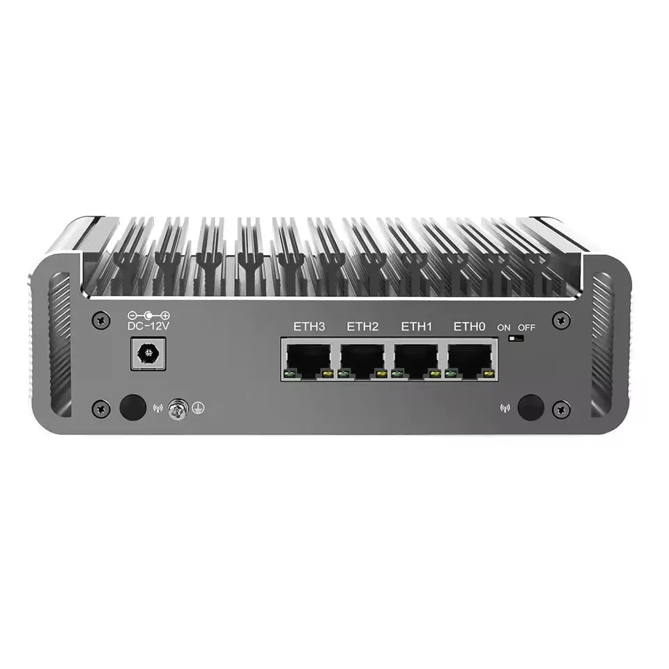 Topton 4x2.5G LAN Fanless Firewall Mini PC Intel Celeron J6413 J6412 NAS Computer Server 2xM.2 NVMe 2xSATA 1xTF Type-C 5xUSB by FLIPSTYLEZLLC