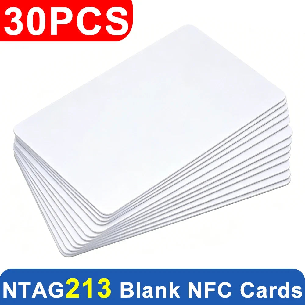 2-50PCS NFC216 NFC215 NFC213 Ntag 213 Chip TAG ISO14443A RFID PVC White Cards For all NFC Android IOS Phone Blank PVC Keycard by FLIPSTYLEZLLC
