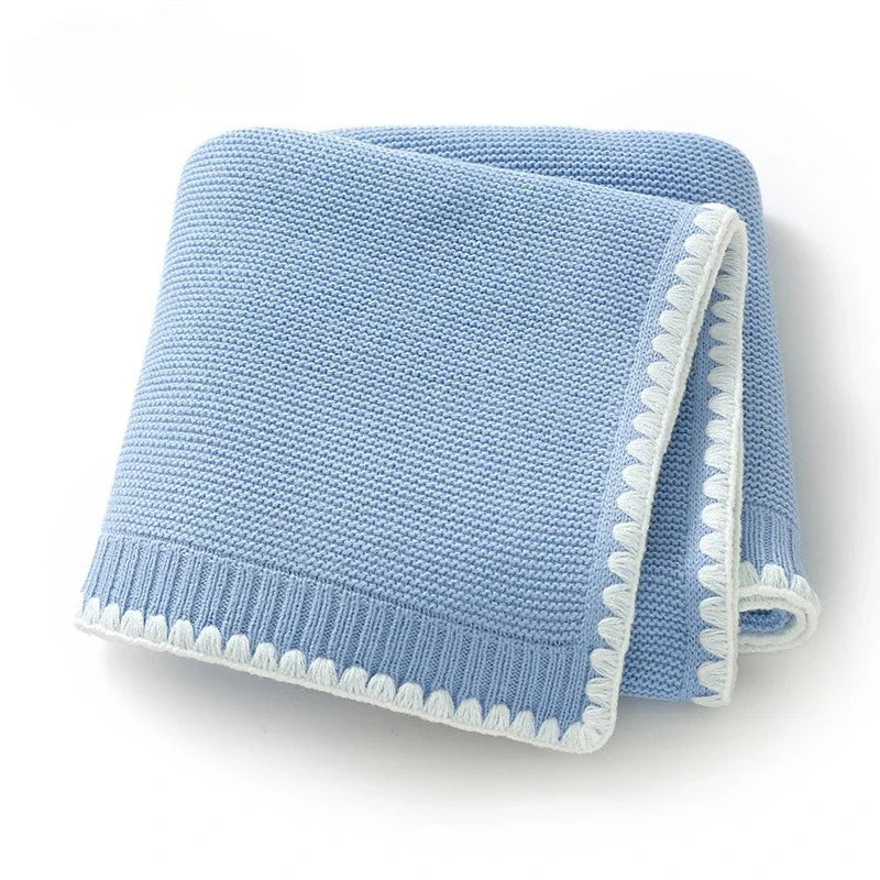 Personalized Name Breathable Baby Blanket Boys Girls Swaddle Wraps Newborn Nap Blankets Knitted Acrylic Infant Security Blankets by FLIPSTYLEZLLC
