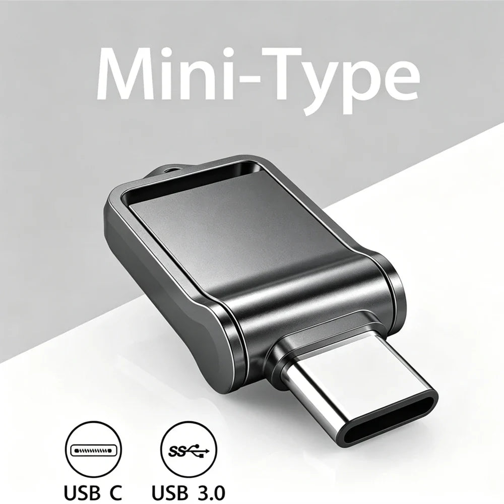 Mini 512GB OTG USB Flash Drive USB 3.0 Type C For iPhone iPad 32G 128GB 256GB Pendrive Samsung Android Laptop Memory Phone Stick by FLIPSTYLEZLLC